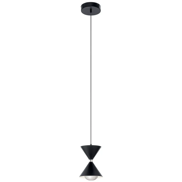 Matte Black LED Mini Pendant from the Kordan Collection