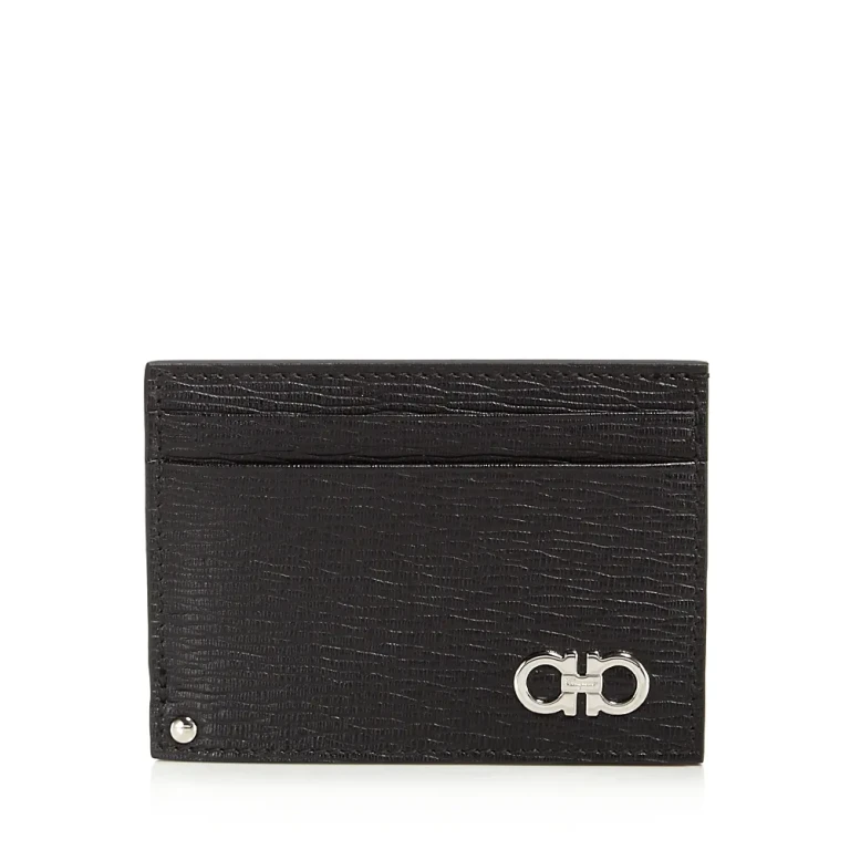 Salvatore Ferragamo Men's Gancini Revival Leather Id Window Card Case