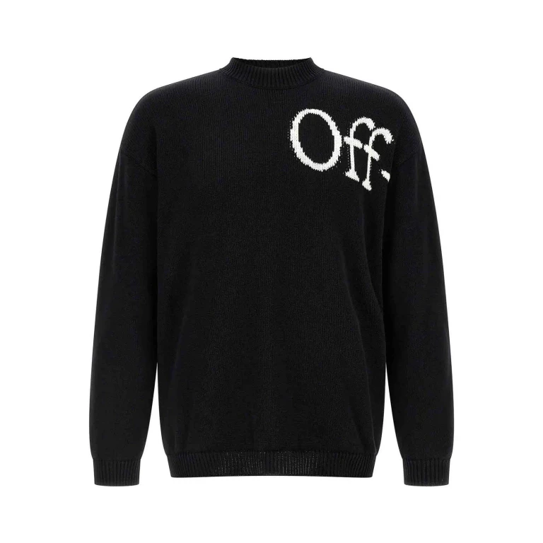 Off-White Pull Col Rond - Noir