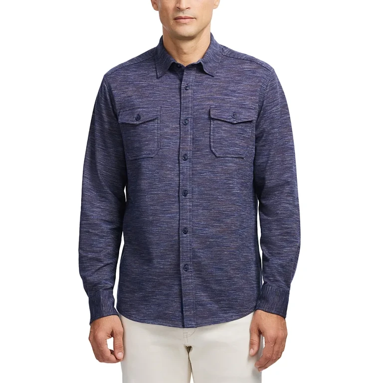 Robert Graham Storrs Long Sleeve Button Front Knit Shirt