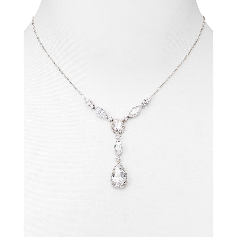 Nadri Pear Shaped Drop Lariat Necklace, 16