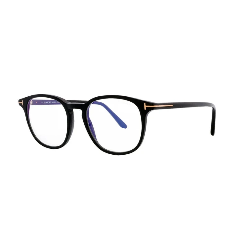Tom Ford Blue Light Block Round Mens Eyeglasses FT5832-B 001 48