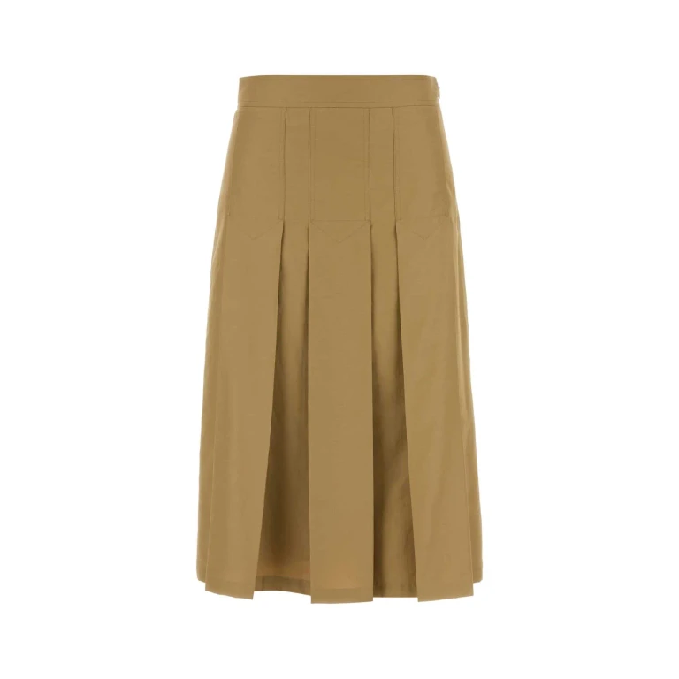 Prada Beige Cotto Blend Skirt