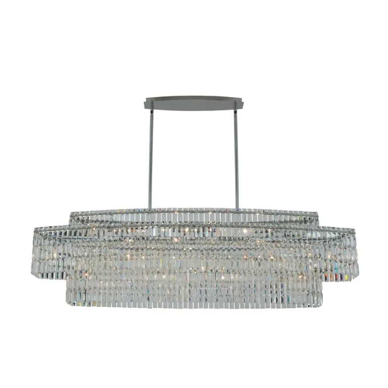 Livelli 15-Light Kitchen Island Light in Polished Chrome