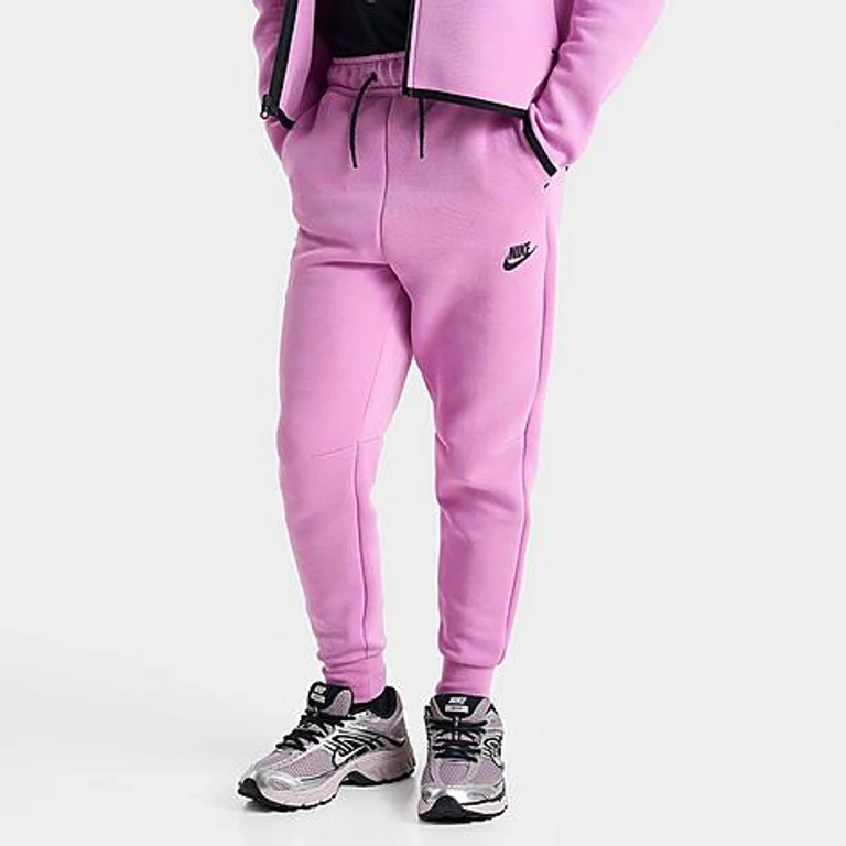 Nike Girls' Big Kids Sportswear Tech Fleece Jogger Pants in Light Magenta Size: XS