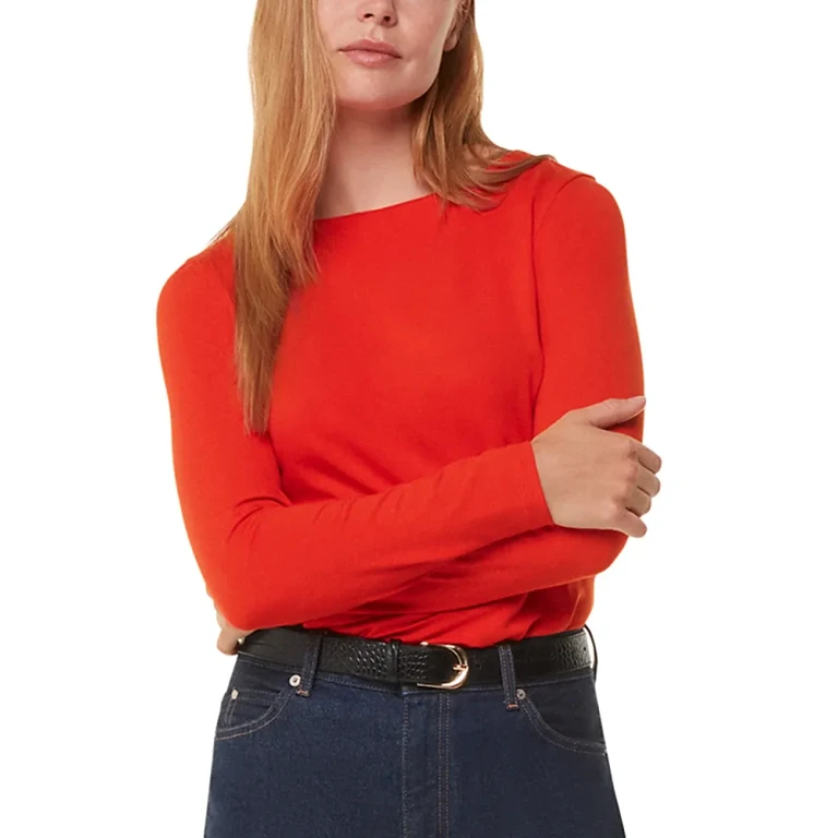 Whistles Slim Fit Boat Neck Top