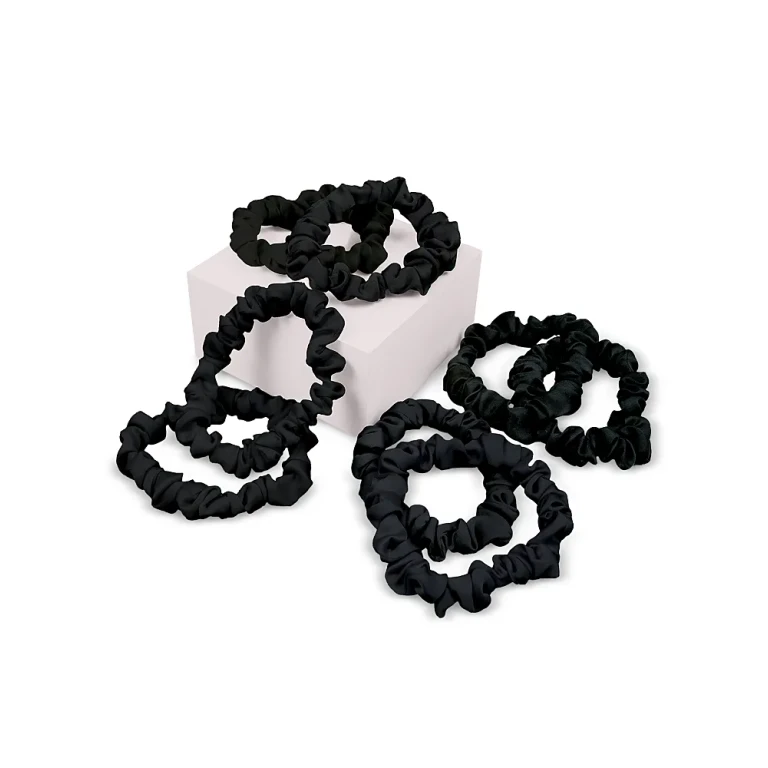 The Hair Edit Ruched Ribbon Scrunchie, Pack of 8