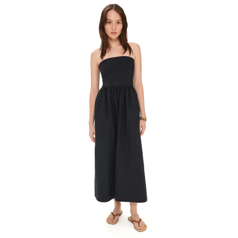Z Supply Sunsought Strapless Midi Dress Black XS