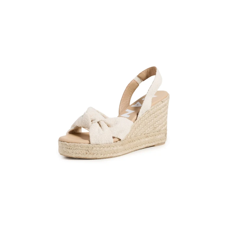 Manebi Wedge Knot Espadrilles Natural 35