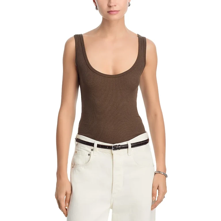 Cotton Citizen Verona Scoop Neck Tank Jet Black XS