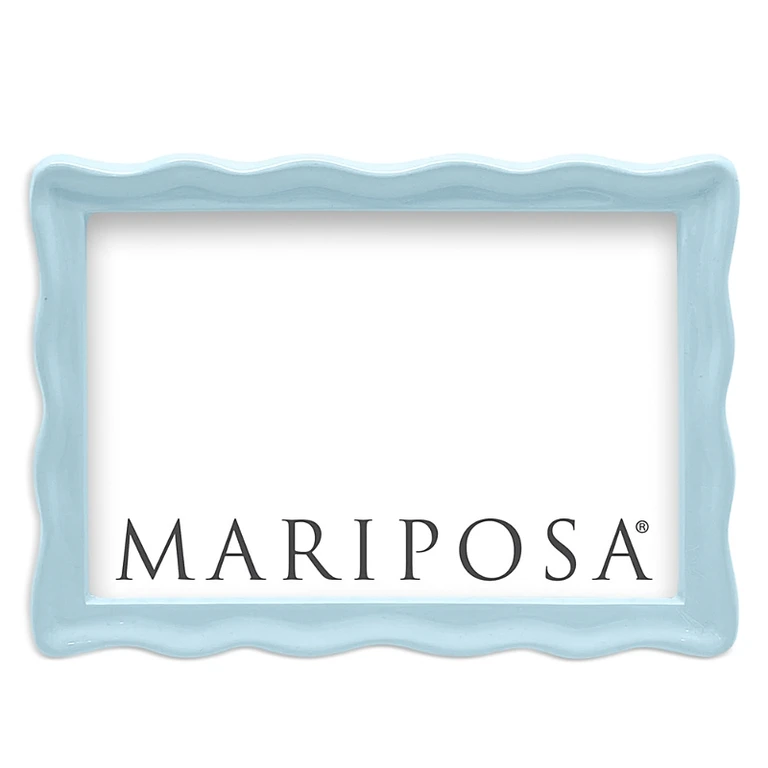 Mariposa Wavy Dusty Blue Frame, 4 x 6