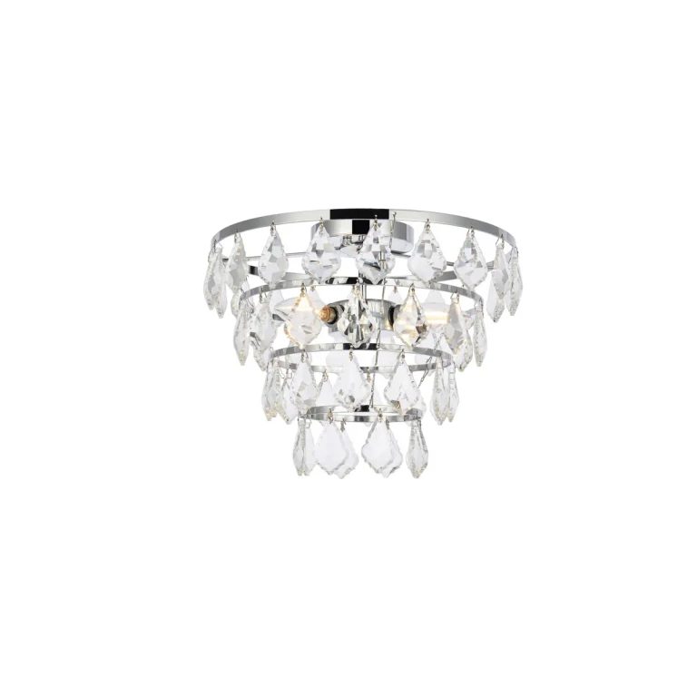 Chrome Three Light Flush Mount from the Ella Collection