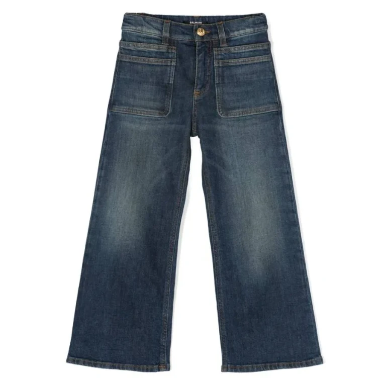 Balmain Boys Mid-Rise Straight-Leg Jeans