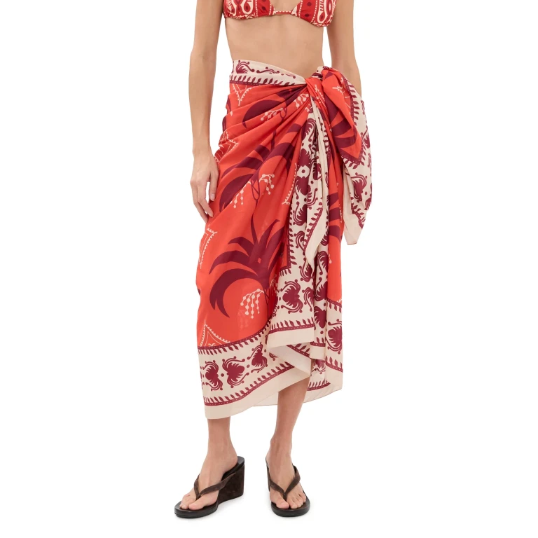 Johanna Ortiz Dance of Pareo Red/Ecru/Dark Cherry One Size