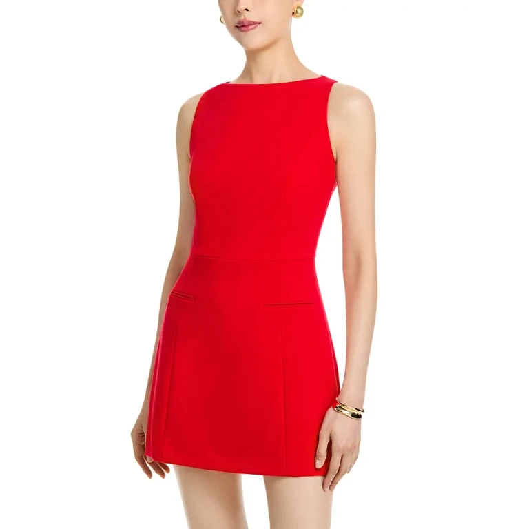 French Connection Whisper Boat Neck Mini Dress