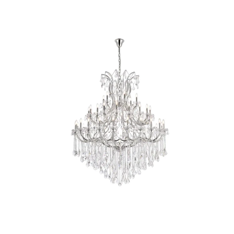 Chrome 49 Light Chandelier from the Maria Theresa Collection