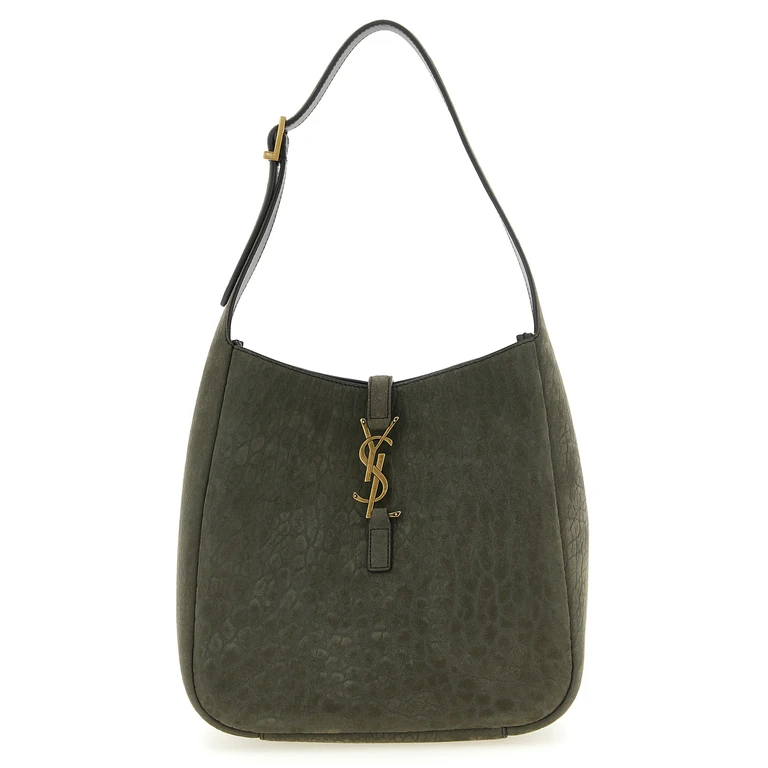 Le 5 ร 7 Hammered Leather Shoulder Bag with YSL Monogram (850533AAEEL1488)