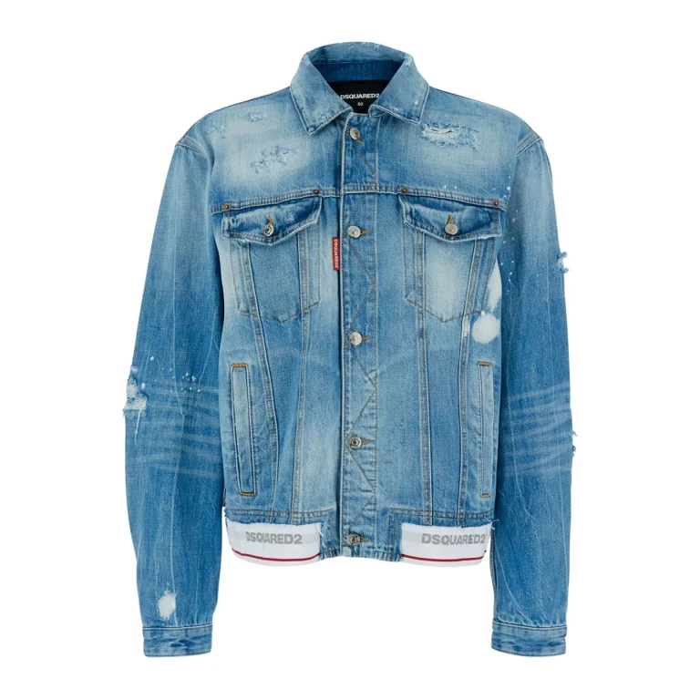 Dsquared2 Blue over Fit Jacket With Front Closure And Side Pockets For Women