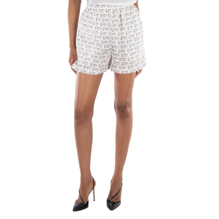 Burberry All-Over Toggle Print Silk Shorts