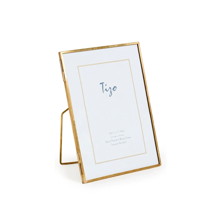 Tizo Design Slim Gold Brass Frame 5X7 Gold One Size