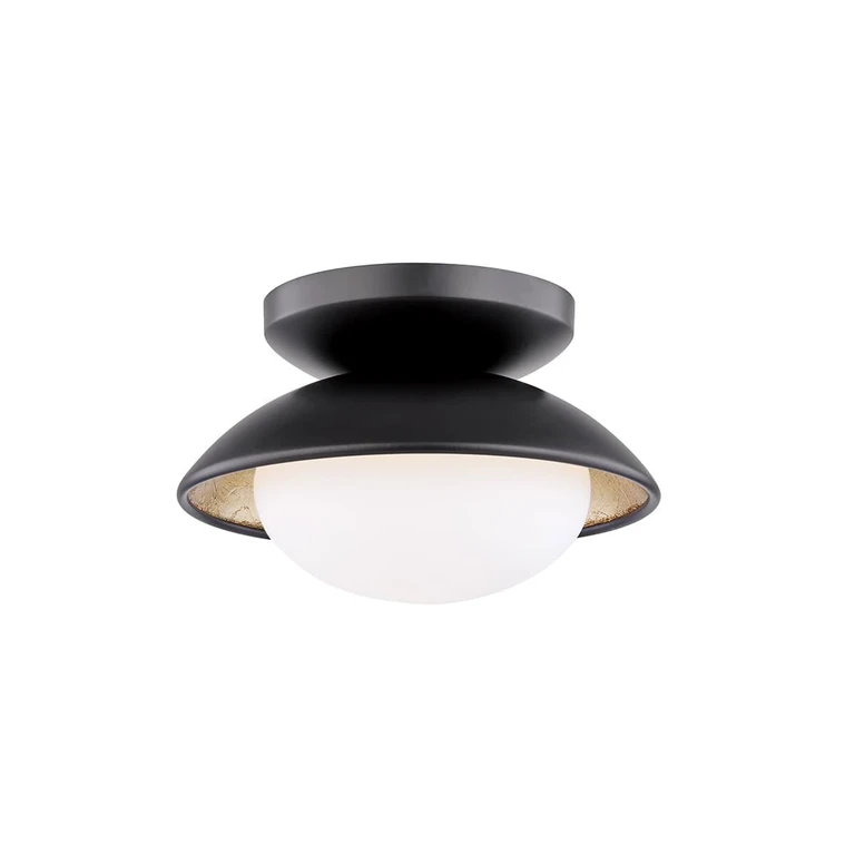Mitzi Cadence Ceiling Light in Black and Gold Leaf