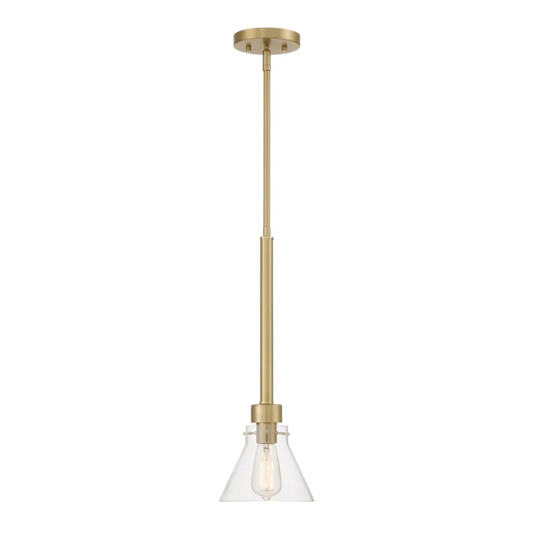 Brushed Gold One Light Pendant from the Willow Creek (existing DF extension) Collection