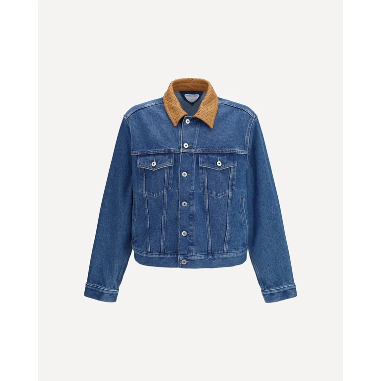 BOTTEGA VENETA Intreccio Denim Jacket Male 50