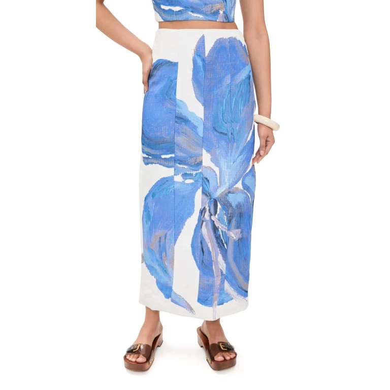 Significant Other Rumi Midi Skirt Spliced Bloom 8
