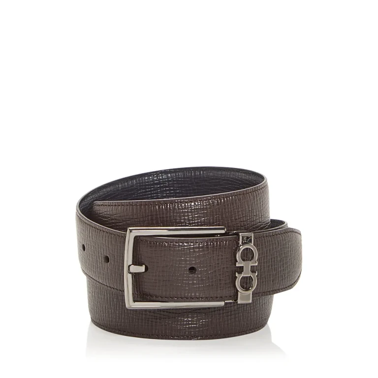 Ferragamo Men's Gancini Reversible Leather Belt