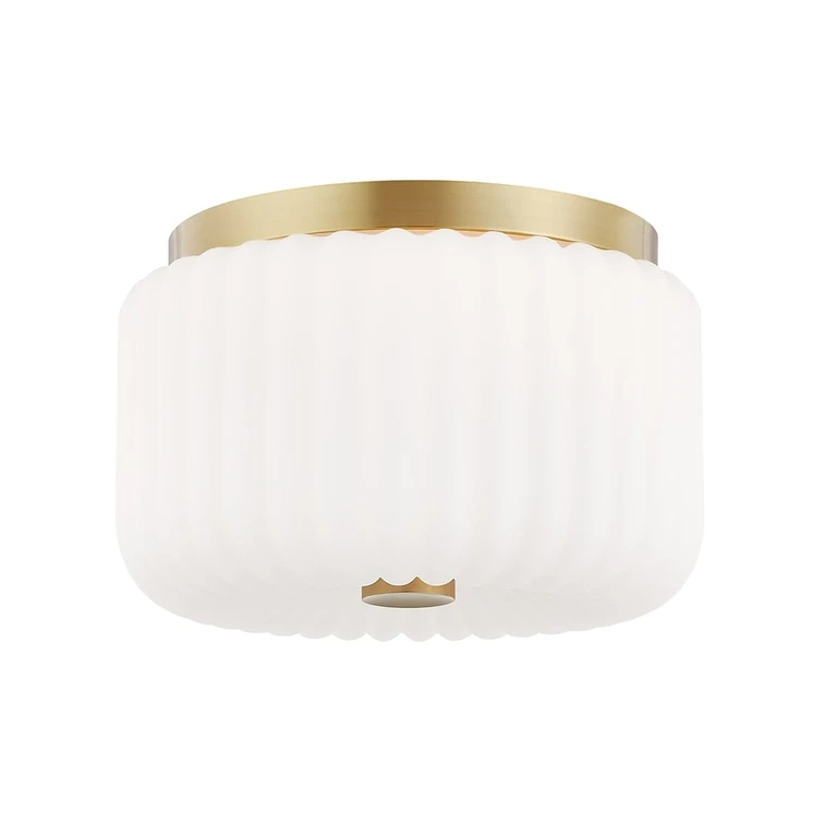 Mitzi Lydia 2-Light Ceiling Light in Aged Brass