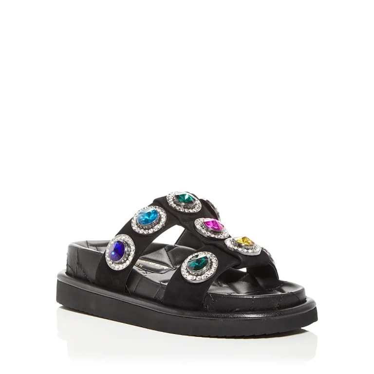 Kurt Geiger London Women's Orson Embellished Platform Slide Sandals