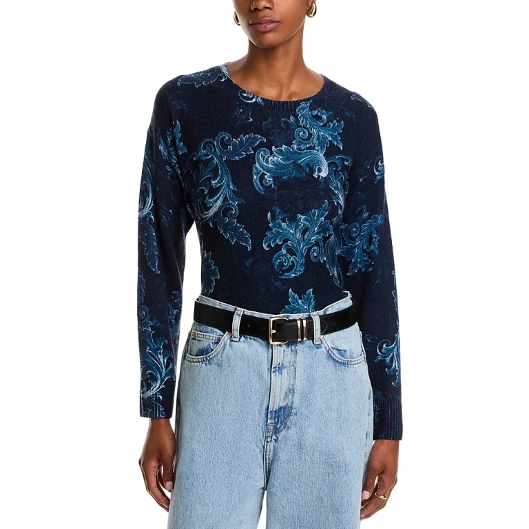 Printed Floral Crewneck Sweater - Exclusive
