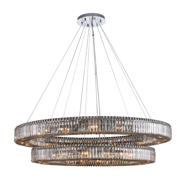 Rondelle 36-Light Contemporary Chandelier in Polished Chrome
