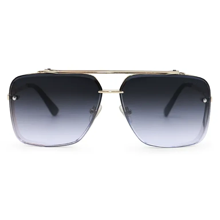 Bella - Midnight Gold Oversized Squared Aviators