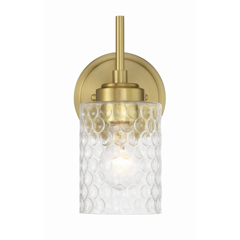 Satin Brass Wall Sconce from the Claire Collection