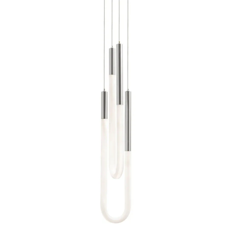 Satin Nickel LED Pendant from the Adel Collection