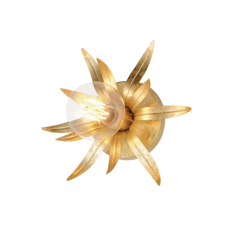 Gold Leaf One Light Wall Sconce from the Paloma Collection