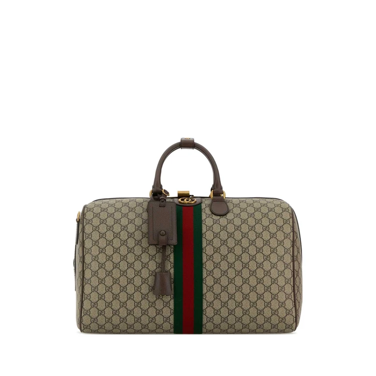 Gucci Printed Canvas Travel Bag Oldbebnacerovrv Borse Da Viaggio - Men