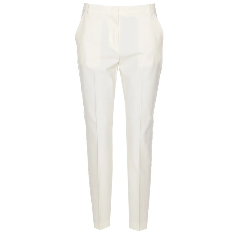 Pinko Bello Poly White Polyester Viscose Elastane Pant - Women