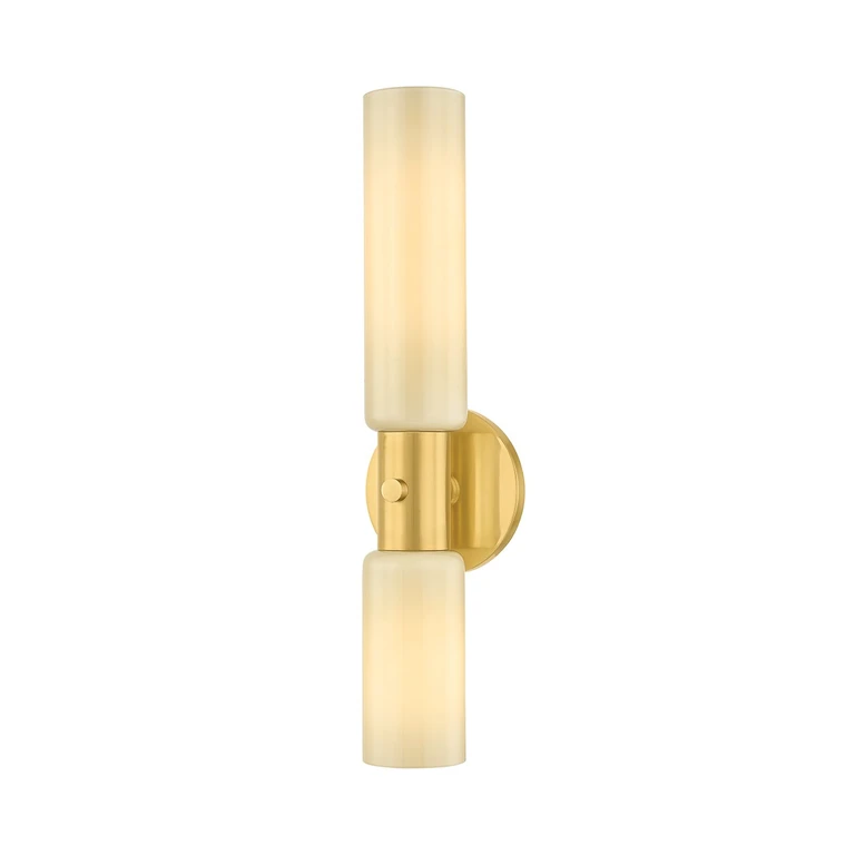 Aged Brass Wall Sconce from the Violetta Collection