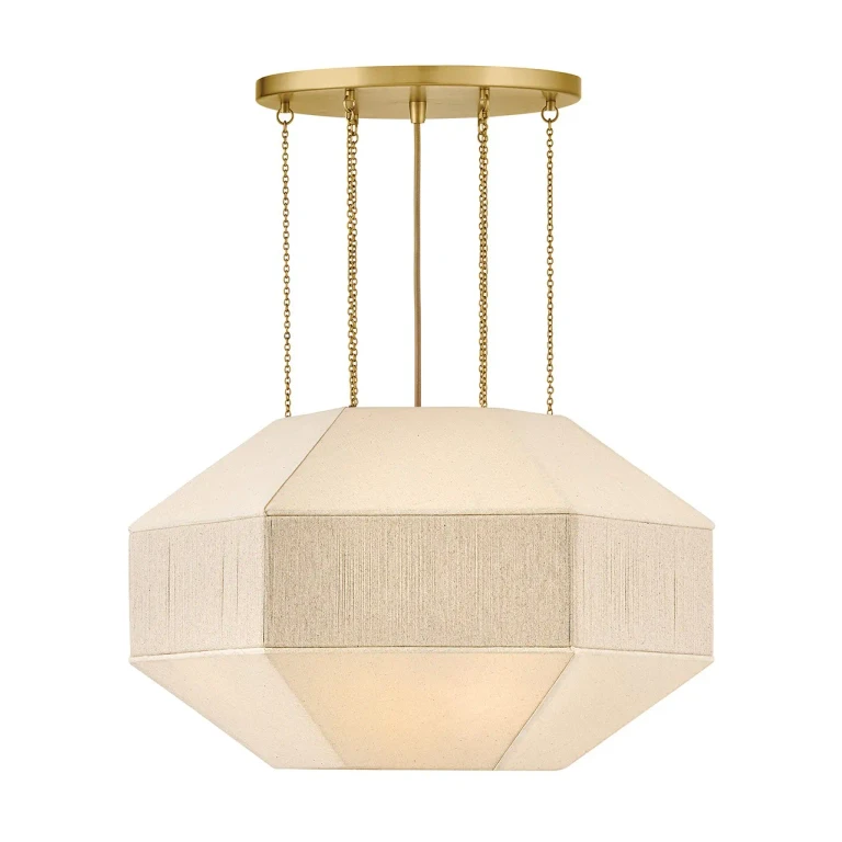 Lacquered Brass LED Chandelier from the Lyla Collection