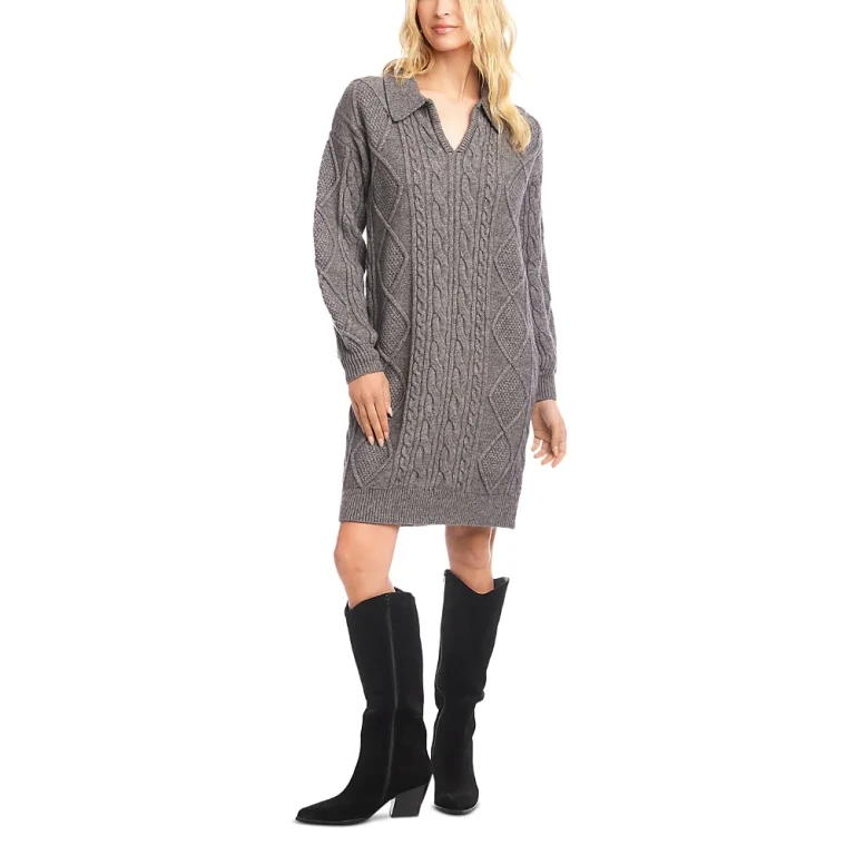 Karen Kane Cable Knit Sweater Dress