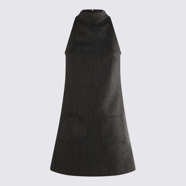 Courrèges Black Wool Mini Dress