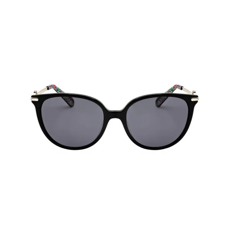 Ladies Black Round Sunglasses KRISTINA/G/S