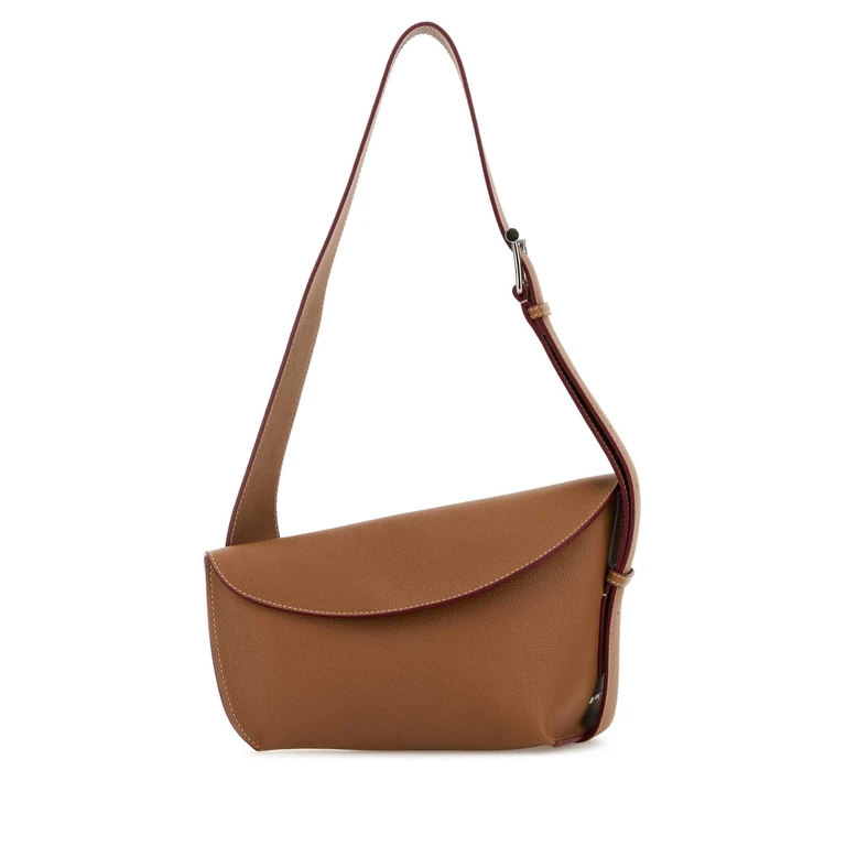Alexander McQueen Caramel Large Sling T-Bar Crossbody Bag Pecansilver Borse A Tracolla - Women