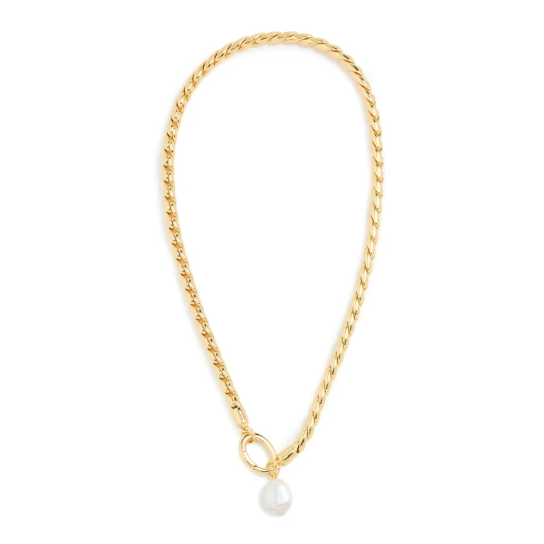 SHASHI Bhodi Necklace Gold/Pearl One Size