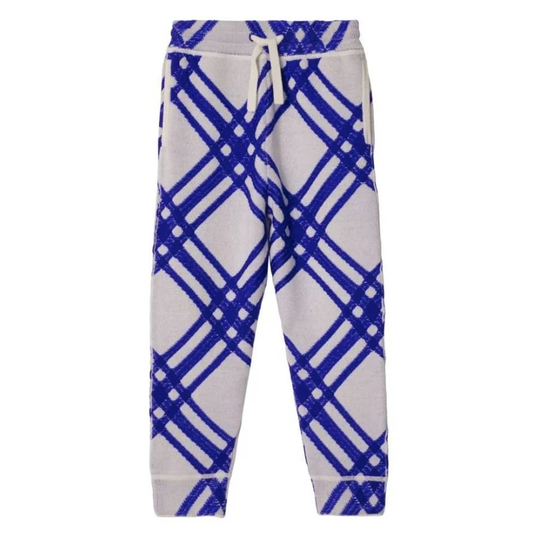 Burberry Kids Gerard Check Wool Joggers