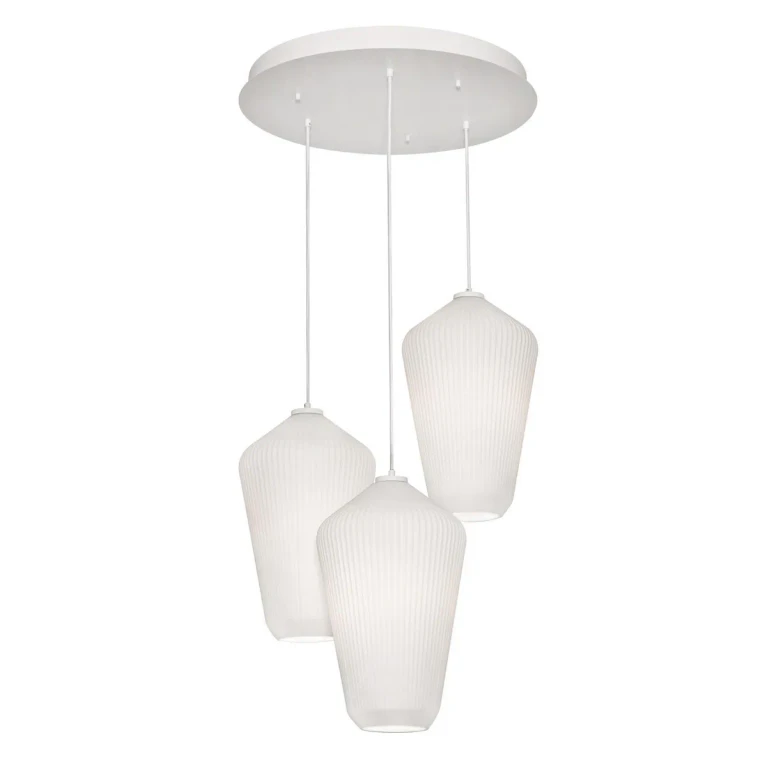 Lola 3-Light Pendant in White