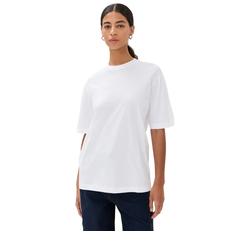 Tibi Mock Neck Tee Plum L