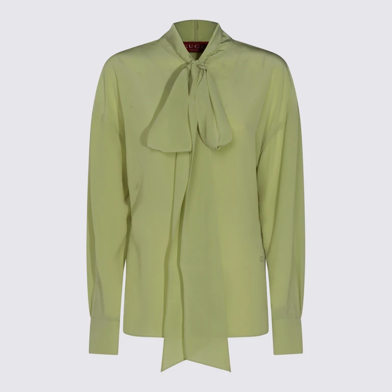 Gucci Shirts Green _silk - Women